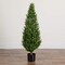 Nearly Natural Rosemary Cone Topiary Artificial Potted Tree - 4'